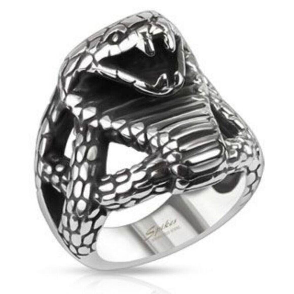 New 316L stainless steel cobra ring‎ size 11